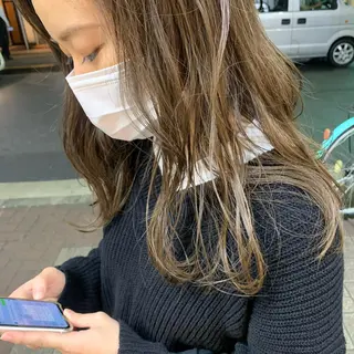 セミロング カラー 韓国ヘア🦋 MIYUのヘアスタイル