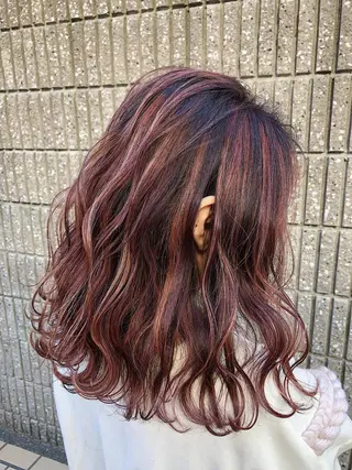 ミディアム カラー 【t.a.g（タグ）】所属・ノンダメージ髪質改善 カラー💎/KURAのヘアスタイル