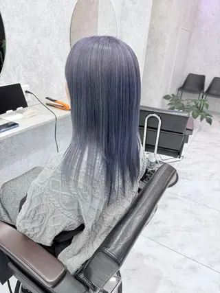 セミロング カラー 🌺ハイトーン🌺 矢葺 なぎさ🌺🌺のヘアスタイル