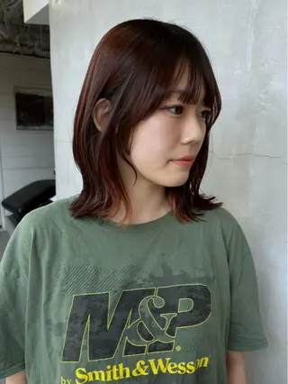 ミディアム カラー 🫐寒色系カラー 🫐ヤマナカリリカのヘアスタイル