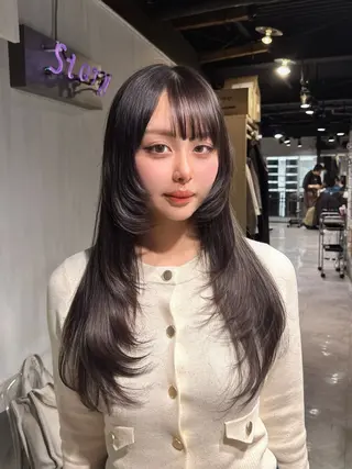 ロング MEI🎀垢抜けカラ ー🎀韓国styleのヘアスタイル