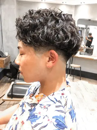 ショート パーマ メンズ amie高崎所属・高崎メンズパーマ 髪質改善TAKEのヘアスタイル