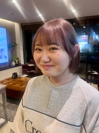 ショート カラー 柔らかい艶暖色 特化🫧姫汝のヘアスタイル