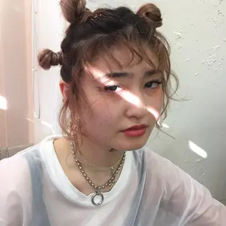 ミディアム カラー ヘアアレンジ HAUS 片山みほのヘアスタイル