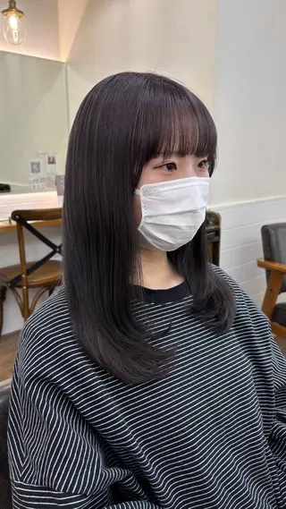 セミロング カラー ダブルカラー 🌙ｃｈｉｎａｒｉのヘアスタイル