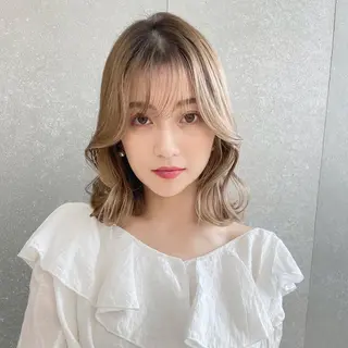 ミディアム 山本翔一郎 韓国顔周りレイヤーのヘアスタイル