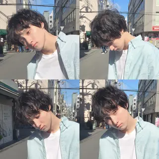 ショート カラー ヘアアレンジ メンズ As hair所属・柔らか垢抜けｶﾗｰと ｶｯﾄ🫧ASUKAのヘアスタイル