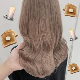 ミディアム カラー まつパ/ケア ブリーチ/sEnAのヘアスタイル