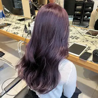 ロング カラー ナミ🩶暗髪/暖色 ❤️/透明感/縮毛のヘアスタイル