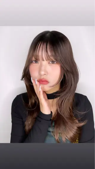 セミロング 剣持友希/ifh iizuka/高崎のヘアスタイル