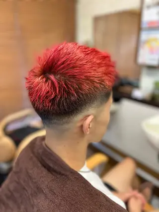 ショート カラー メンズ men's hair sasaki 　メンズ ヘア ササキ所属・メンズパーマ/新宿 フェード/上田のヘアスタイル