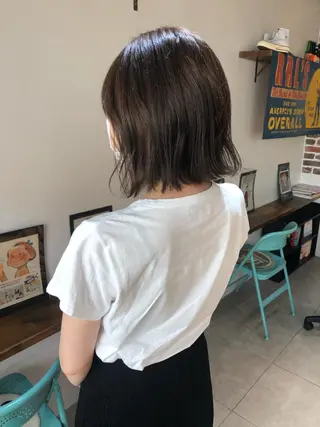ミディアム カラー 🌟小顔カット🌟 レイヤーカットボブのヘアスタイル