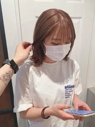 ミディアム LATTE  渋谷所属・♡レイヤーカット れお♡のヘアスタイル