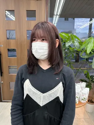 セミロング 透明感カラー/暖色 木村 実来のヘアスタイル