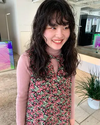 ロング パーマ ANY／SUE 千葉パーマのヘアスタイル