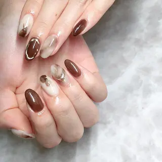 ネイル ネイルリボン 受付スタッフのネイルデザイン