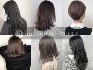 セミロング カラー パーマ ヘアアレンジ 【公式】amble luxe池袋東口🩷のヘアスタイル