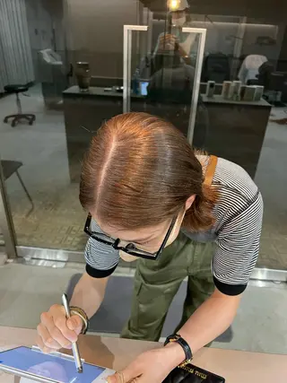 ショート カラー ボブパーマコテ巻き風 パーマNo1深江秀平のヘアスタイル