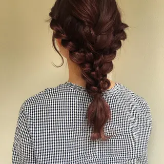 セミロング カラー ヘアアレンジ BRUNTJET所属・MAEDA MADOKAのヘアスタイル