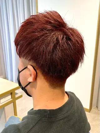 ショート カラー ヘアアレンジ メンズ men’s salon NOA solte. 【メンズサロン ノアソルテ】所属・メンズパーマ職人 加藤 弘貴のヘアスタイル