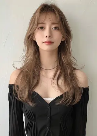 カラー 韓国レイヤーカット/ 美髪矯正/YUIのヘアスタイル