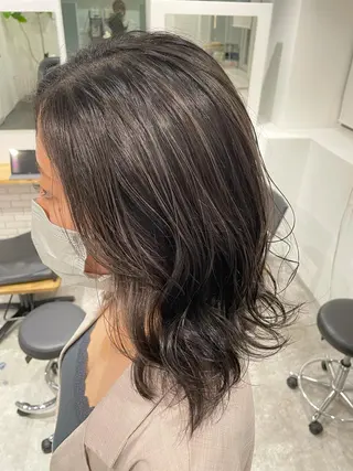 ミディアム カラー 京都美容師 塩のヘアスタイル