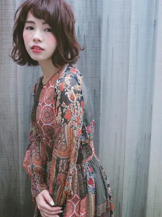 ショート ミディアム カラー パーマ ヘアアレンジ Beronica所属・beronica ベロニカのヘアスタイル