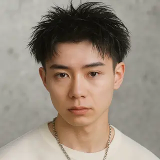 ショート カラー パーマ メンズ Gain KAKKY 名古屋/池下駅3分のヘアスタイル