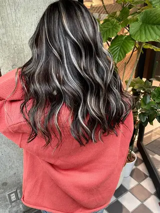 セミロング カラー SALOWIN  原宿ash所属・タナカ タクヤのヘアスタイル