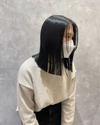 セミロング ヘアスタイルは 『キーちゃん』に!のヘアスタイル