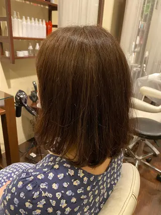 ミディアム 艶ｶﾗｰ｜ｽﾄﾚｰﾄ 🍟yuki🍟のヘアスタイル