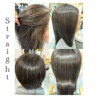 セミロング レイヤーカット・ 縮毛矯正 星野のヘアスタイル