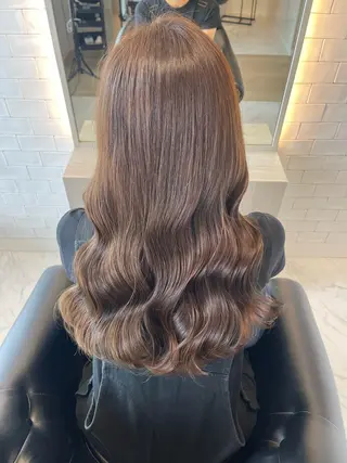 ロング カラー &chaLme   心斎橋所属・emi/髪質改善/ 韓国風/艶カラーのヘアスタイル