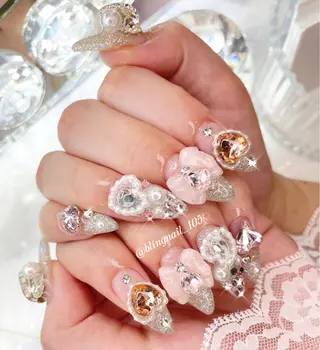 ネイル 23時まで❤︎韓国、 ワンホンネイルのネイルデザイン