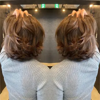 ミディアム カラー tocca 💜石田愛結💜のヘアスタイル