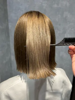 ミディアム カラー 最新ケアカラー 髪質改善YUTOのヘアスタイル