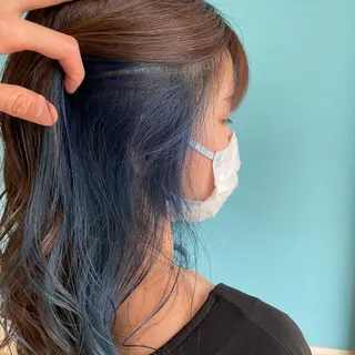 セミロング カラー 日置 大智のヘアスタイル