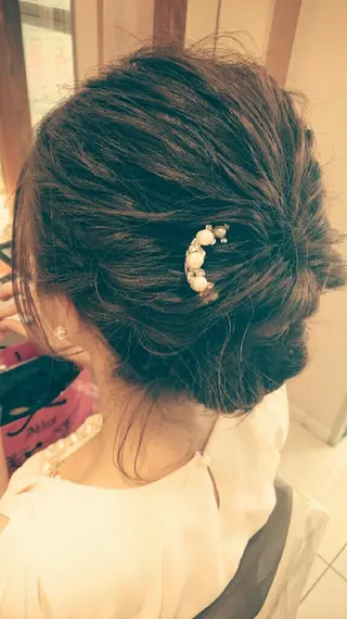 ヘアアレンジ ミディアム ヘアセット/髪質改善 /カラー/TADOのヘアスタイル