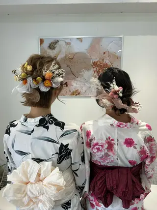 ロング カラー ヘアアレンジ 卒業式ヘアセット🎀 ヘアアレンジのヘアスタイル