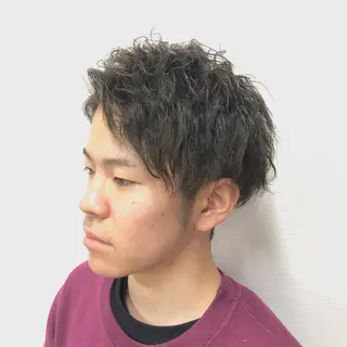 ショート パーマ メンズ RAIA💎ケア ブリーチ＆パーマ💎のヘアスタイル