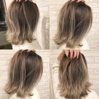 ミディアム カラー JILBLAN京都 ショート/ハイライトのヘアスタイル