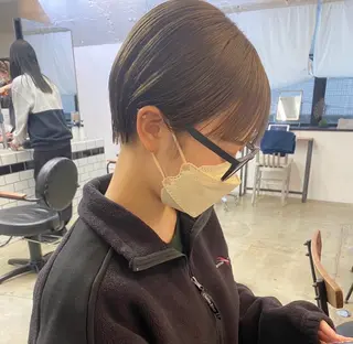 ショート カラー パーマ ヘアアレンジ RAF TOKYO所属・暖色💖ツヤ髪💖 masae🌼のヘアスタイル