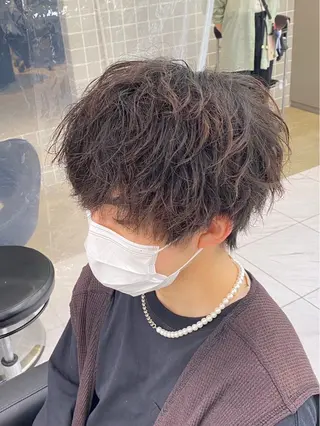 カラー パーマ メンズ メンズ特化/パーマ/ カット/カラー/るなのヘアスタイル