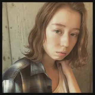 ミディアム カラー パーマ ヘアアレンジ メンズ キッズ ネイル マツエク・マツパ アイブロウ ☃️髪質改善🉐割✨ ❄️“ever”❄️のヘアスタイル