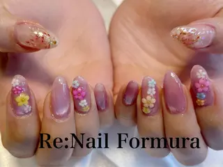ミディアム Re:Nail Formula所属・kido chieのネイルデザイン