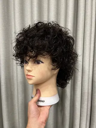 ミディアム パーマ メンズ ショートカット無料/ 小顔ショートのヘアスタイル