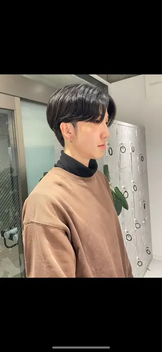 ショート パーマ メンズ デザインパーマ/ 艶カラー/ボブのヘアスタイル