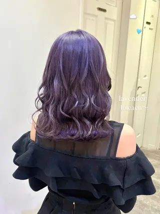 ミディアム カラー ハイトーンカラー/ 長さだし🐇きょうかのヘアスタイル