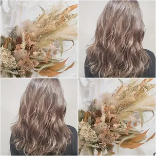 カラー セミロング オリーブ透明感カラー 表参道/MIKUのヘアスタイル