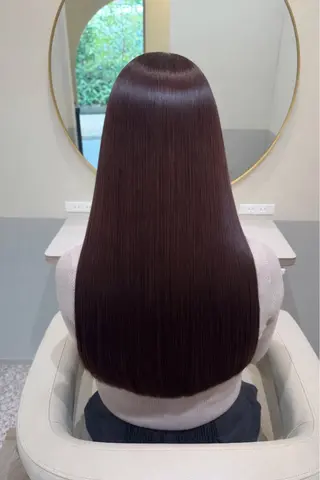 ロング カラー ichica🤍 暗艶カラー/縮毛矯正のヘアスタイル